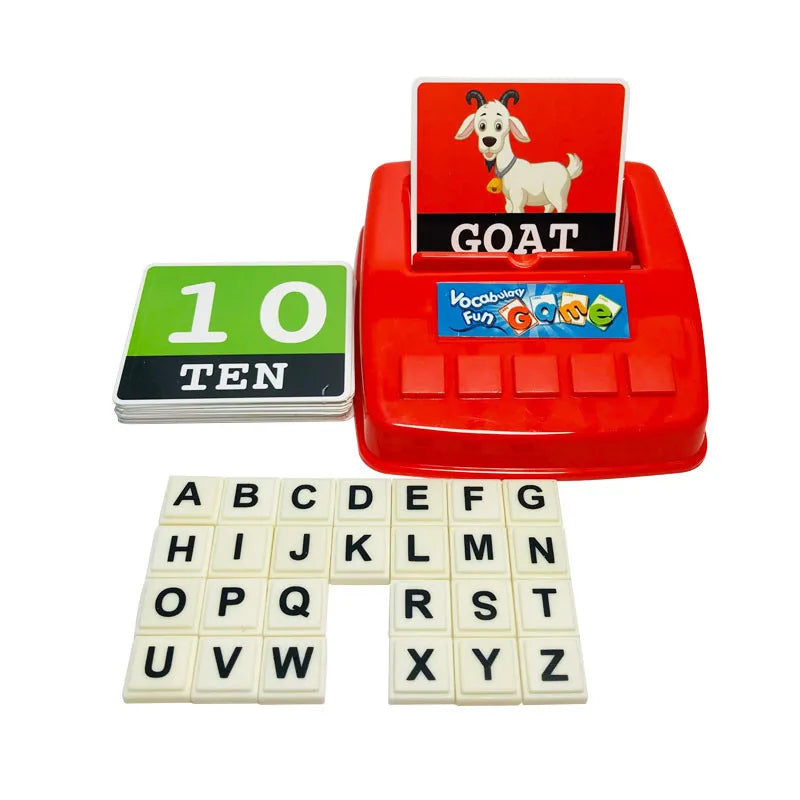 Children Montessori Toy Learn English Words Memory Card Language Learning Machine Early Educational Game Teaching Aids