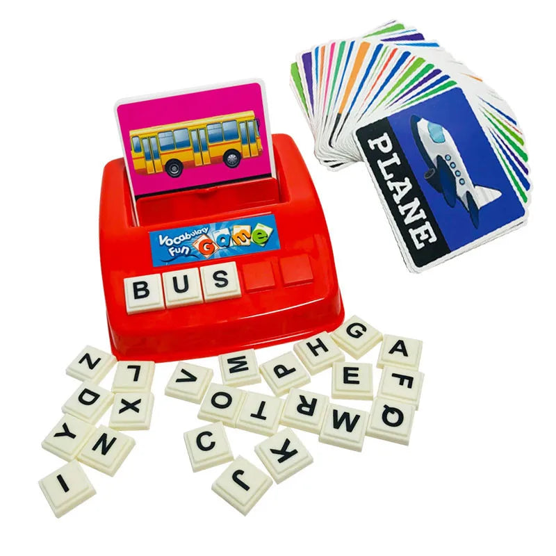 Children Montessori Toy Learn English Words Memory Card Language Learning Machine Early Educational Game Teaching Aids