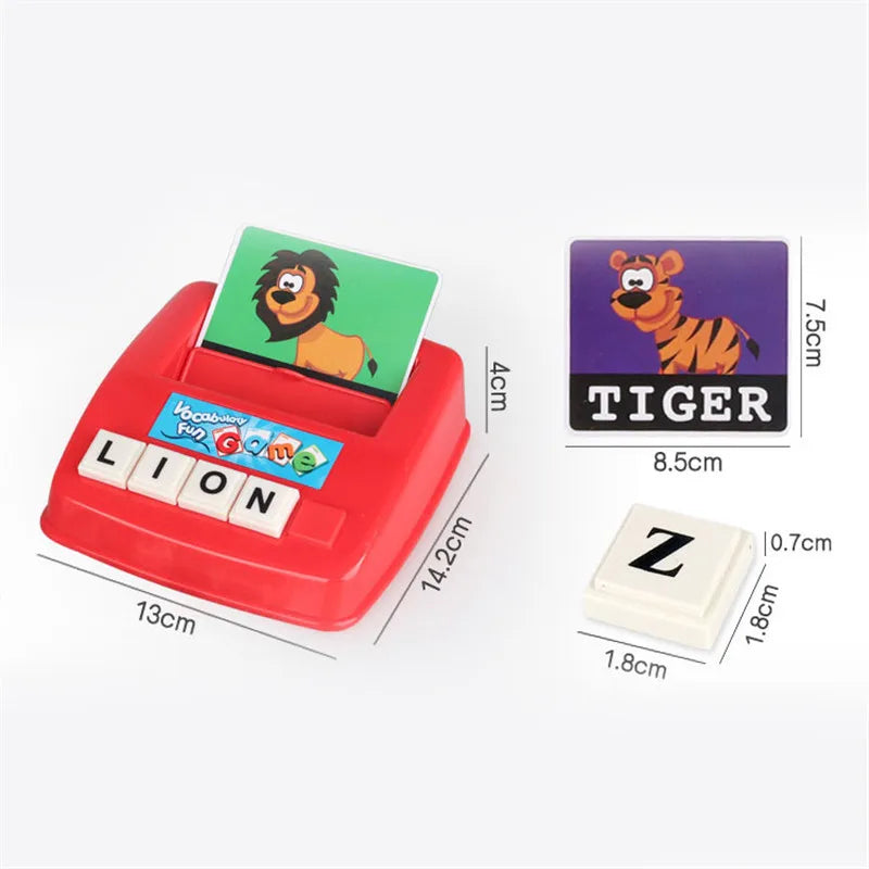 Children Montessori Toy Learn English Words Memory Card Language Learning Machine Early Educational Game Teaching Aids