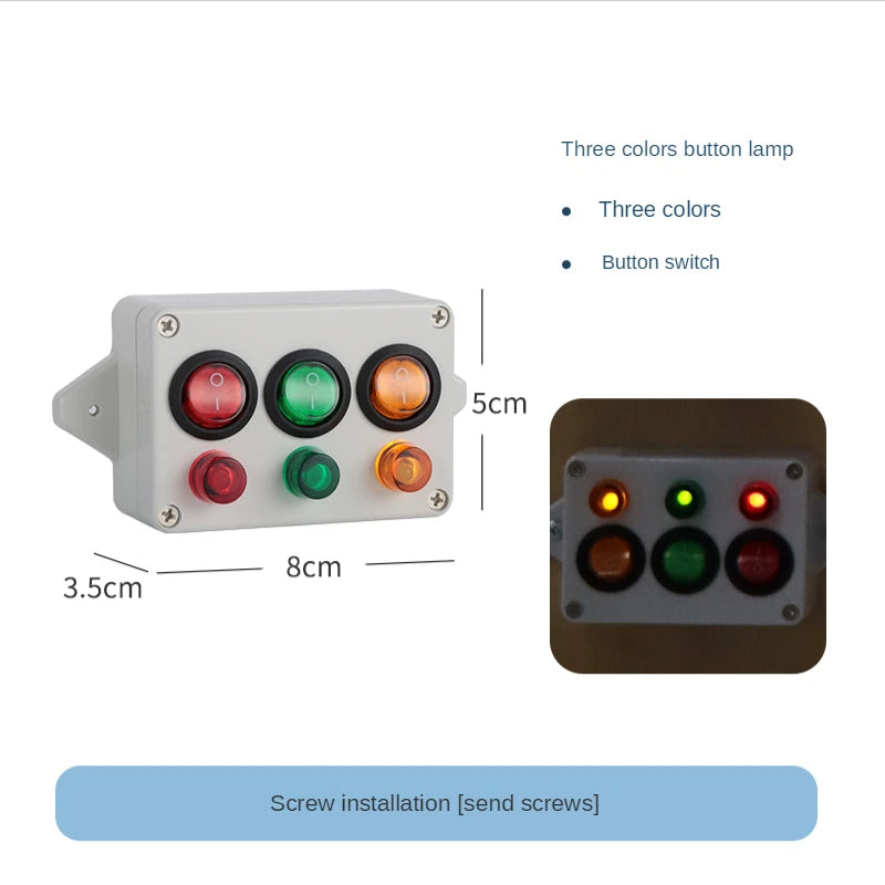 Busyboard DIY Accessories Tricolour Electric Bulb Light Switch Button Key Racket Hand-Cranking Montessori Busy Board Materials