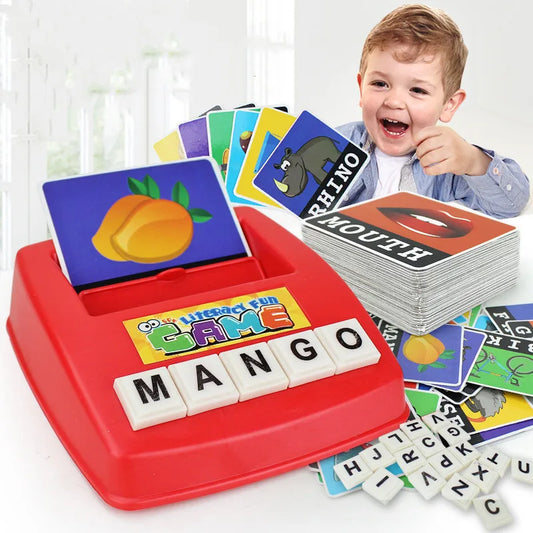 Children Montessori Toy Learn English Words Memory Card Language Learning Machine Early Educational Game Teaching Aids