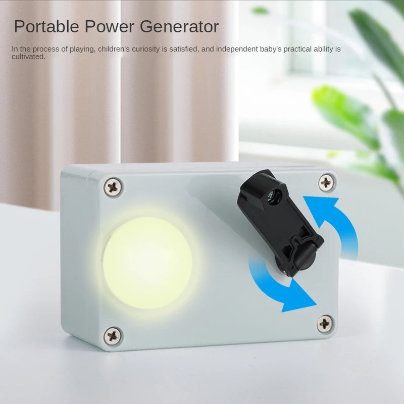 Busyboard DIY Accessories Tricolour Electric Bulb Light Switch Button Key Racket Hand-Cranking Montessori Busy Board Materials